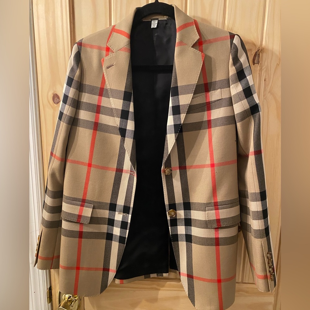 Burberry blazer classic check pattern